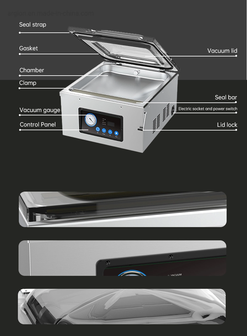 Kitchen Equipment 400mm Sealer Bar Automatic Food Chamber Vacuum Sealer with CE/RoHS